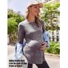 Ekouaer Women’s Maternity Shirts Long Sleeve Pregnancy Tops Casual Ribbed Knit Winter Pregnant Blouses(Dark Purple)