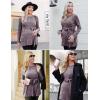 Ekouaer Women’s Maternity Shirts Long Sleeve Pregnancy Tops Casual Ribbed Knit Winter Pregnant Blouses(Dark Purple)