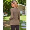 Ekouaer Women’s Maternity Shirts Long Sleeve Pregnancy Tops Casual Ribbed Knit Winter Pregnant Blouses(Mocha Brown)