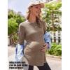 Ekouaer Women’s Maternity Shirts Long Sleeve Pregnancy Tops Casual Ribbed Knit Winter Pregnant Blouses(Mocha Brown)