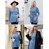 Ekouaer Women’s Maternity Shirts Long Sleeve Pregnancy Tops Casual Ribbed Knit Winter Pregnant Blouses(Navy Blue)