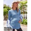 Ekouaer Women’s Maternity Shirts Long Sleeve Pregnancy Tops Casual Ribbed Knit Winter Pregnant Blouses(Navy Blue)