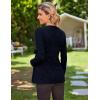 Ekouaer Women’s Maternity Shirts Long Sleeve Pregnancy Tops Casual Ribbed Knit Winter Pregnant Blouses(Navyblue)