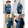 Ekouaer Women’s Maternity Shirts Long Sleeve Pregnancy Tops Casual Ribbed Knit Winter Pregnant Blouses(Peacock Blue)