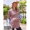 Ekouaer Women’s Maternity Shirts Long Sleeve Pregnancy Tops Casual Ribbed Knit Winter Pregnant Blouses(Pink)