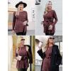 Ekouaer Women’s Maternity Shirts Long Sleeve Pregnancy Tops Casual Ribbed Knit Winter Pregnant Blouses(Pink Purple)