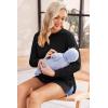 Ekouaer Women’s Maternity Shirts Long Sleeve Split Side Pregnancy Tee Top Tunic Blouse Casual Mama Clothes(Black)