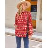 Ekouaer Women’s Maternity Shirts Long Sleeve Split Side Pregnancy Tee Top Tunic Blouse Casual Mama Clothes(Christmas)