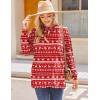 Ekouaer Women’s Maternity Shirts Long Sleeve Split Side Pregnancy Tee Top Tunic Blouse Casual Mama Clothes(Christmas)
