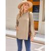 Ekouaer Women’s Maternity Shirts Long Sleeve Split Side Pregnancy Tee Top Tunic Blouse Casual Mama Clothes(Khaki 1)