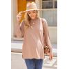 Ekouaer Women’s Maternity Shirts Long Sleeve Split Side Pregnancy Tee Top Tunic Blouse Casual Mama Clothes(Khaki)