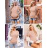 Ekouaer Womens Maternity Shirts Short Sleeve 3 Packs Crew Neck Pregnancy Tee Tops Tunic Blouse Soft Mama Clothes S-XXL(3pcs Black / Army Green / Dirty Pink)