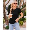 Ekouaer Womens Maternity Shirts Short Sleeve 3 Packs Crew Neck Pregnancy Tee Tops Tunic Blouse Soft Mama Clothes S-XXL(3pcs Black / Army Green / Grey)
