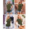 Ekouaer Womens Maternity Shirts Short Sleeve 3 Packs Crew Neck Pregnancy Tee Tops Tunic Blouse Soft Mama Clothes S-XXL(3pcs Black / Army Green / Grey)