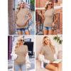 Ekouaer Womens Maternity Shirts Short Sleeve 3 Packs Crew Neck Pregnancy Tee Tops Tunic Blouse Soft Mama Clothes S-XXL(3pcs Black / Brown / Khaki)