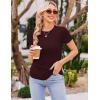 Ekouaer Womens Maternity Shirts Short Sleeve 3 Packs Crew Neck Pregnancy Tee Tops Tunic Blouse Soft Mama Clothes S-XXL(3pcs Black / Burgundy Red / Green)