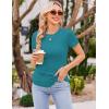 Ekouaer Womens Maternity Shirts Short Sleeve 3 Packs Crew Neck Pregnancy Tee Tops Tunic Blouse Soft Mama Clothes S-XXL(3pcs Black / Dark Grey / Teal)