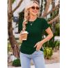 Ekouaer Womens Maternity Shirts Short Sleeve 3 Packs Crew Neck Pregnancy Tee Tops Tunic Blouse Soft Mama Clothes S-XXL(3pcs Black / Green / Teal)