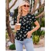 Ekouaer Womens Maternity Shirts Short Sleeve 3 Packs Crew Neck Pregnancy Tee Tops Tunic Blouse Soft Mama Clothes S-XXL(3pcs Black / Light Grey / Floral)