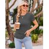 Ekouaer Womens Maternity Shirts Short Sleeve 3 Packs Crew Neck Pregnancy Tee Tops Tunic Blouse Soft Mama Clothes S-XXL(3pcs Burgundy Red / Caramel / Dark Grey)