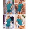 Ekouaer Womens Maternity Shirts Short Sleeve 3 Packs Crew Neck Pregnancy Tee Tops Tunic Blouse Soft Mama Clothes S-XXL(3pcs Green / Teal / Black)