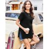 Ekouaer Women’s Maternity Shirts Short Sleeve Pregnancy Tops Blouses Split Side Casual Crewneck Pregnant Tunic Tee(Black)