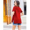 Ekouaer Women’s Maternity Shirts Short Sleeve Pregnancy Tops Blouses Split Side Casual Crewneck Pregnant Tunic Tee(Cute Polka Dots)