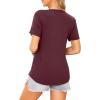 Ekouaer Women’s Maternity Shirts Short Sleeves Nursing Tops 3 Pack Double Laye Breastfeeding Tees Pregnancy Clothes S-XXL(3pcs- Black + Army Green + Red)