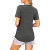 Ekouaer Women’s Maternity Shirts Short Sleeves Nursing Tops 3 Pack Double Laye Breastfeeding Tees Pregnancy Clothes S-XXL(3pcs- Black + Light Grey + Deep Grey)