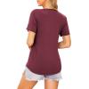 Ekouaer Women’s Maternity Shirts Short Sleeves Nursing Tops 3 Pack Double Laye Breastfeeding Tees Pregnancy Clothes S-XXL(3pcs- Red + Lake Green + Blue Green)