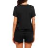 Ekouaer Womens Nursing Pajamas Maternity Breastfeeding Pjs Sleepwear Layer Soft Postpartum Lounge Set Pregnancy Clothes(A Black)