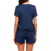 Ekouaer Womens Nursing Pajamas Maternity Breastfeeding Pjs Sleepwear Layer Soft Postpartum Lounge Set Pregnancy Clothes(A Blue)