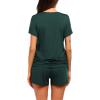 Ekouaer Womens Nursing Pajamas Maternity Breastfeeding Pjs Sleepwear Layer Soft Postpartum Lounge Set Pregnancy Clothes(A Dark Green)