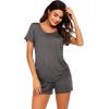 Ekouaer Womens Nursing Pajamas Maternity Breastfeeding Pjs Sleepwear Layer Soft Postpartum Lounge Set Pregnancy Clothes(A Dark Grey)