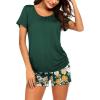 Ekouaer Womens Nursing Pajamas Maternity Breastfeeding Pjs Sleepwear Layer Soft Postpartum Lounge Set Pregnancy Clothes(A Floral Dark Green)