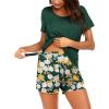 Ekouaer Womens Nursing Pajamas Maternity Breastfeeding Pjs Sleepwear Layer Soft Postpartum Lounge Set Pregnancy Clothes(A Floral Dark Green)