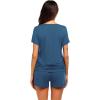 Ekouaer Womens Nursing Pajamas Maternity Breastfeeding Pjs Sleepwear Layer Soft Postpartum Lounge Set Pregnancy Clothes(A Grey Blue)