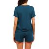 Ekouaer Womens Nursing Pajamas Maternity Breastfeeding Pjs Sleepwear Layer Soft Postpartum Lounge Set Pregnancy Clothes(A Teal)