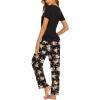 Ekouaer Womens Nursing Pajamas Maternity Breastfeeding Pjs Sleepwear Layer Soft Postpartum Lounge Set Pregnancy Clothes(B Floral Black)
