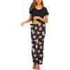 Ekouaer Womens Nursing Pajamas Maternity Breastfeeding Pjs Sleepwear Layer Soft Postpartum Lounge Set Pregnancy Clothes(B Floral Black)