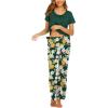 Ekouaer Womens Nursing Pajamas Maternity Breastfeeding Pjs Sleepwear Layer Soft Postpartum Lounge Set Pregnancy Clothes(B Floral Green)