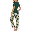 Ekouaer Womens Nursing Pajamas Maternity Breastfeeding Pjs Sleepwear Layer Soft Postpartum Lounge Set Pregnancy Clothes(B Floral Green)