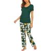 Ekouaer Womens Nursing Pajamas Maternity Breastfeeding Pjs Sleepwear Layer Soft Postpartum Lounge Set Pregnancy Clothes(B Floral Green)