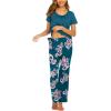 Ekouaer Womens Nursing Pajamas Maternity Breastfeeding Pjs Sleepwear Layer Soft Postpartum Lounge Set Pregnancy Clothes(B Floral Teal)