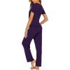 Ekouaer Womens Nursing Pajamas Maternity Breastfeeding Pjs Sleepwear Layer Soft Postpartum Lounge Set Pregnancy Clothes(B Purple)