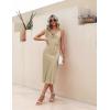 Ekouaer Womens Satin Nightgown Sexy Lingerie Sleepwear Spaghetti Strap Cowl Neck Elegant Long Slip Satin Silk Midi Dress(Champagne)