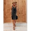 Ekouaer Women’s Satin Silk Nightgown V Neck Nightie Tank Sleepshirt Sleeveless Summer Dress Comfy Loungewear(Black)