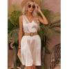 Ekouaer Women’s Satin Silk Nightgown V Neck Nightie Tank Sleepshirt Sleeveless Summer Dress Comfy Loungewear(Champagne)