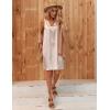 Ekouaer Women’s Satin Silk Nightgown V Neck Nightie Tank Sleepshirt Sleeveless Summer Dress Comfy Loungewear(Champagne)