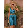 Ekouaer Women’s Satin Silk Nightgown V Neck Nightie Tank Sleepshirt Sleeveless Summer Dress Comfy Loungewear(Dark Blue)